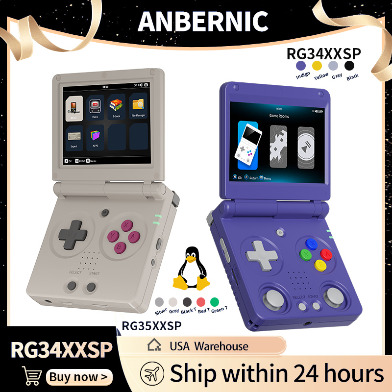 Retro Gaming Design - Anbernic RG34XXSP RG35XXSP 플립 휴대용 게임