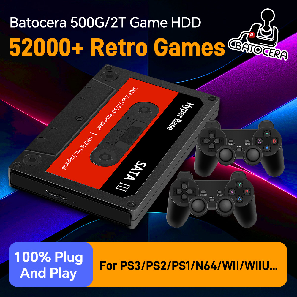 Retro Gaming Hard Drive - Batocera 500G 레트로 게임 하드 드라이브(48000개
