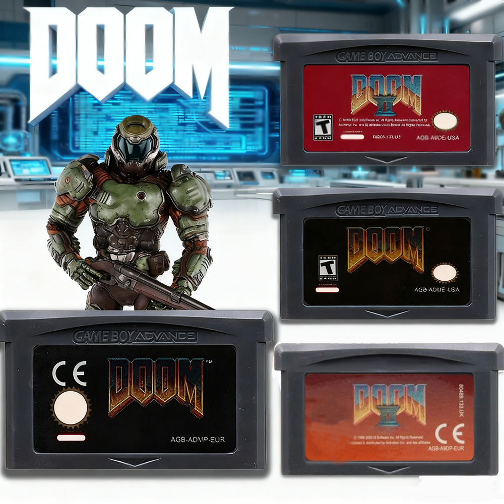 Retro Game Card - DOOM 시리즈 32비트 GBA 게임 카트리지