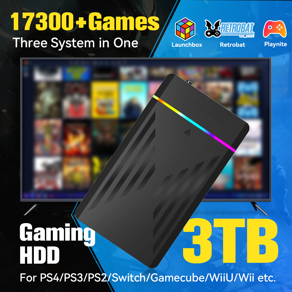 Retro Gaming Design - PS4/PS3/PS2/스위치/Wii용 17300개 이상의 AAA/3D/레트로 게임이 포함된