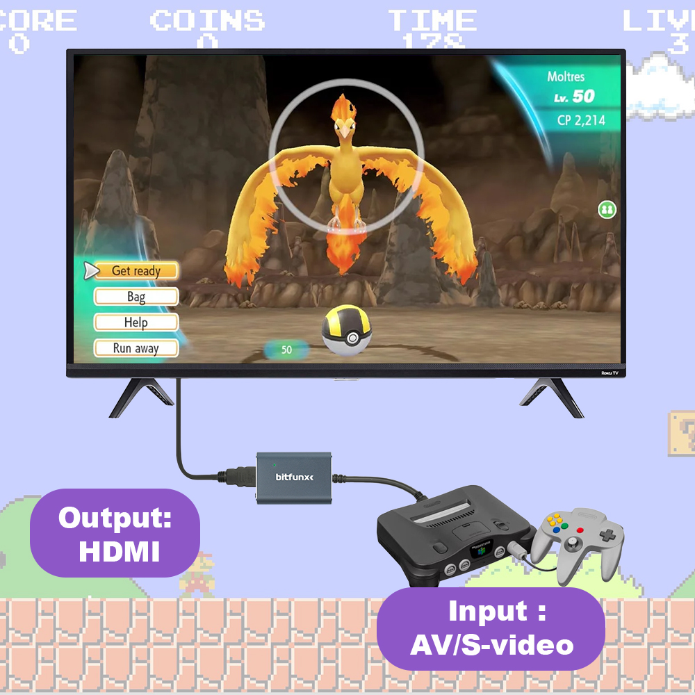 Bitfunx 720P Svideo/AV-HDMI 어댑 - Retro Gaming Design 리뷰 및 가격