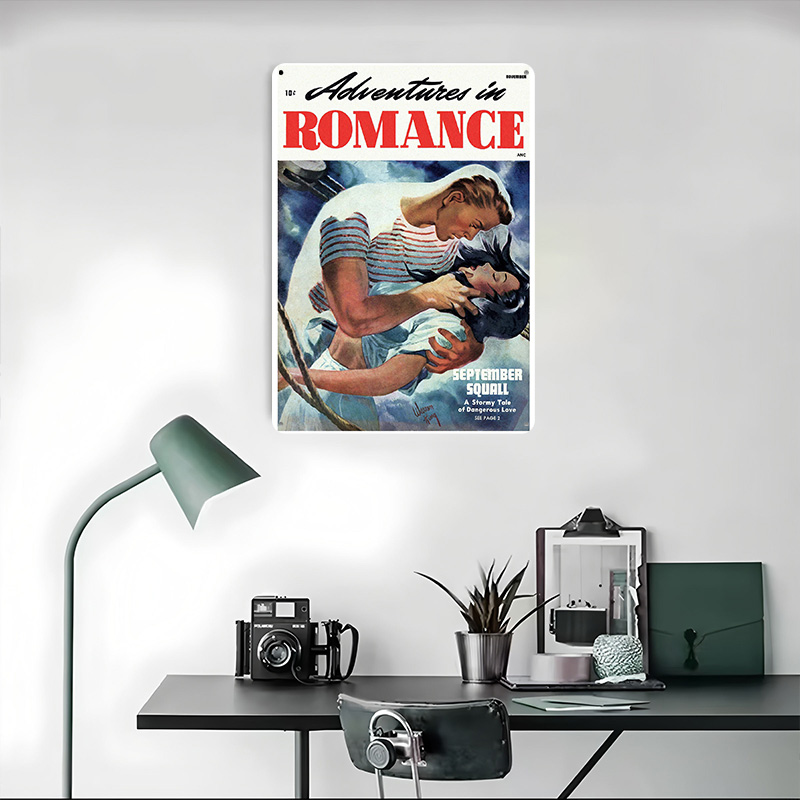 로맨스의 모험 양철 포스터 맞춤형 벽 예술 빈티지 레트 - Retro Gaming At Home 리뷰 및 가격