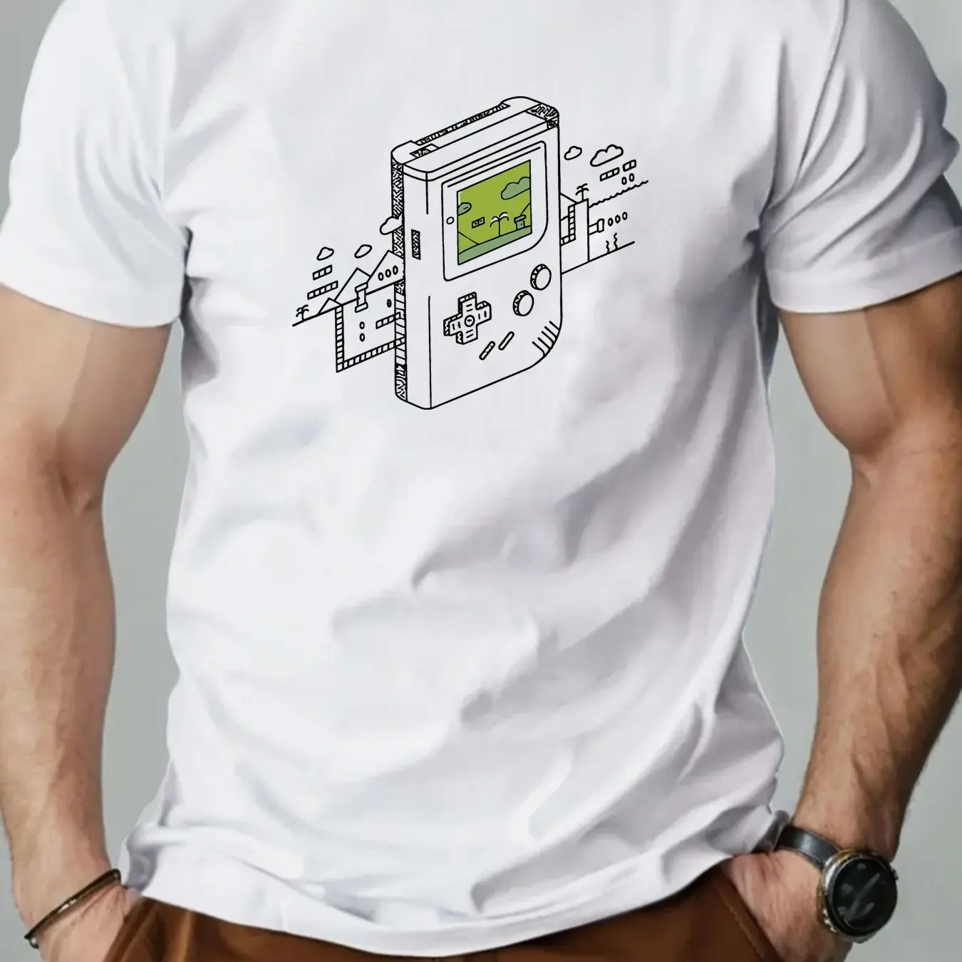 남성 레트로 게임 그래픽 캐주얼 티셔츠 여름 반팔 라운 - Retro Gaming Design 리뷰 및 가격