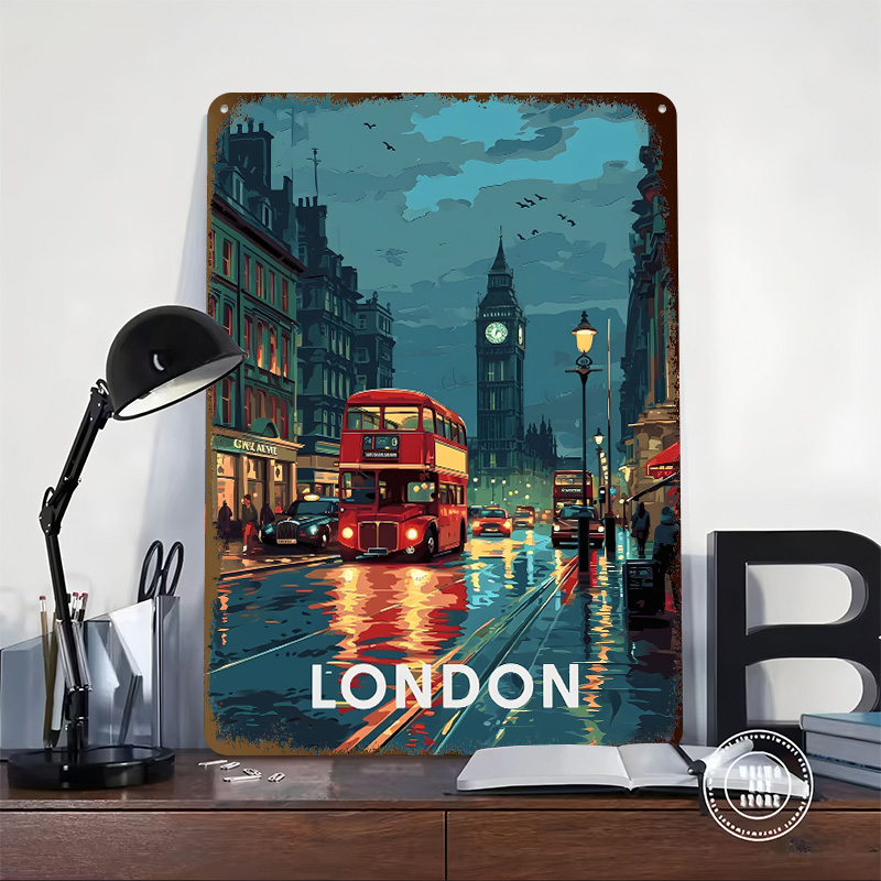 런던 빅벤 양철 포스터 맞춤형 벽 장식 빈티지 금속 간 - Retro Gaming London 리뷰 및 가격