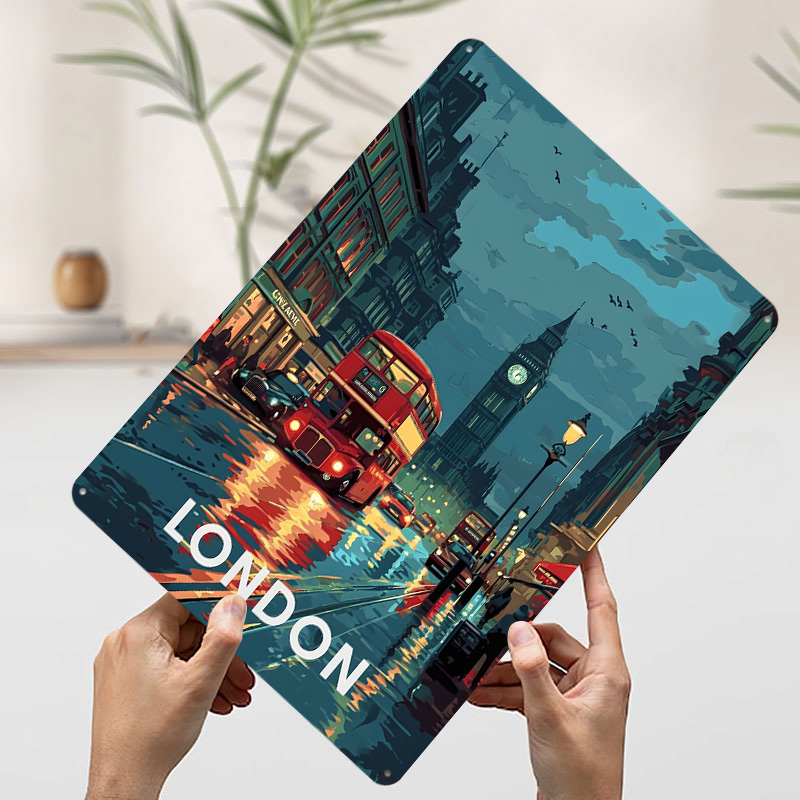 런던 빅벤 양철 포스터 맞춤형 벽 장식 빈티지 금속 간 - Retro Gaming London 리뷰 및 가격