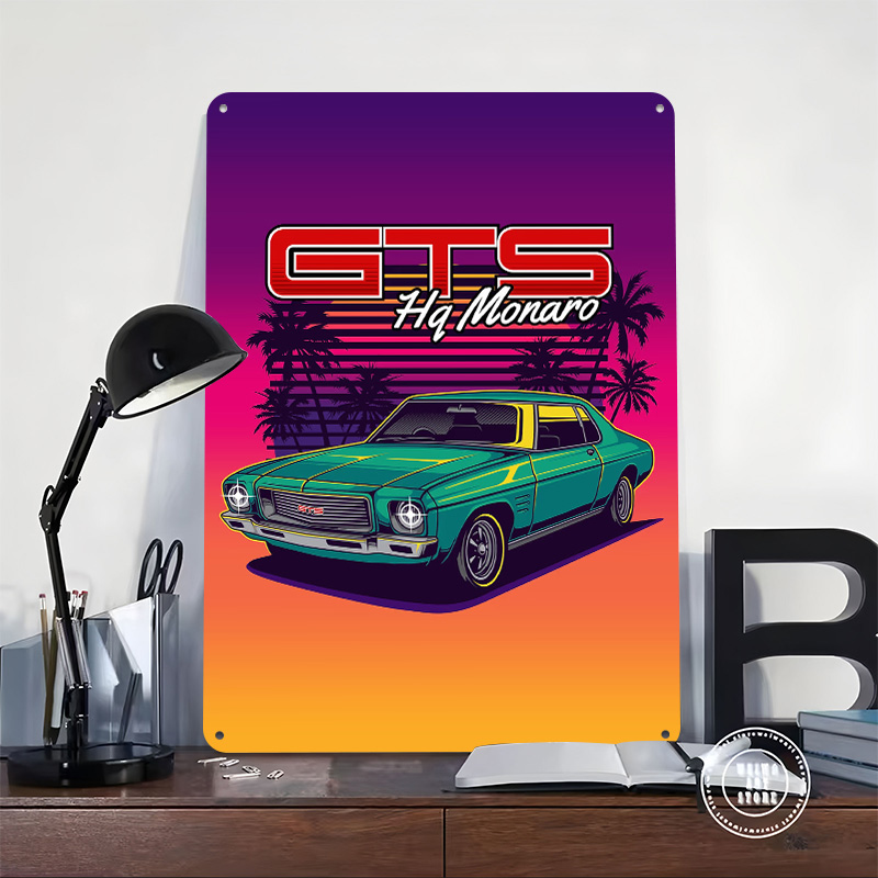 HQ 모나로 GTS 레트로 자동차 금속 포스터 맞춤형  - Retro Gaming At Home 리뷰 및 가격