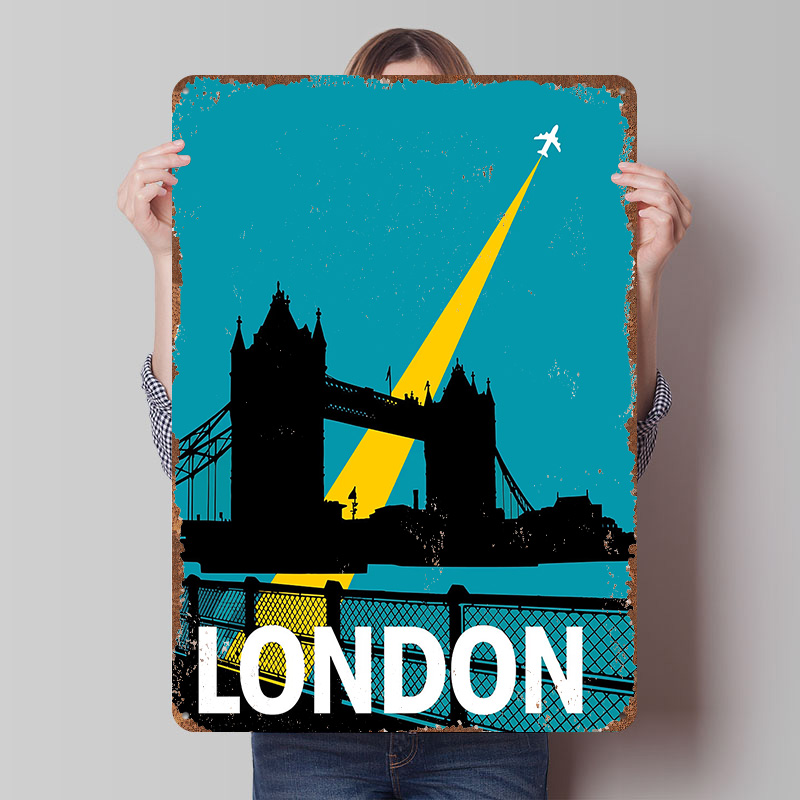 런던 여행 타워 브리지 금속 포스터 맞춤형 벽 장식 레 - Retro Gaming London 리뷰 및 가격