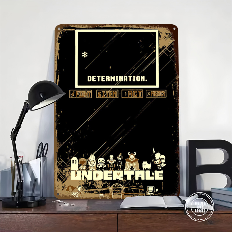 Undertale 금속 포스터 맞춤형 벽 예술 레트로  - Retro Gaming At Home 리뷰 및 가격